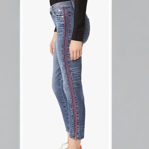 Women's Hudson Custom Zooey Reverie Denim High Rise Straight Ankle Jeans Size 27